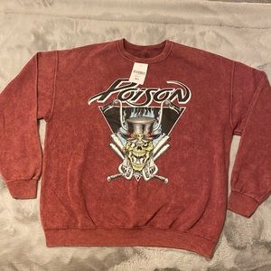 Forever 21 Women’s M/L Oversized Poison Graphic Crew Neck Sweater